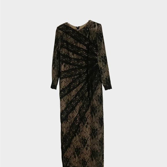 Victor Costa black lace midi dress size 12 - Picture 1 of 3